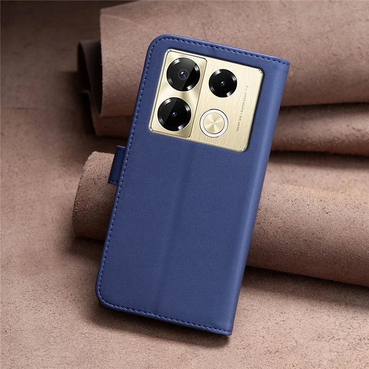 BINFEN COLOR BF17 For Infinix Note 40 Pro+ / Note 40 Pro 5G / 4G Slim-Fit PU Leather Case Stand Flip Phone Cover