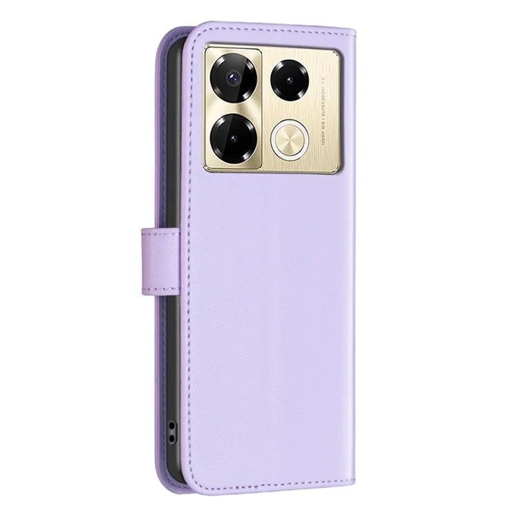 BINFEN COLOR BF17 For Infinix Note 40 Pro+ / Note 40 Pro 5G / 4G Slim-Fit PU Leather Case Stand Flip Phone Cover