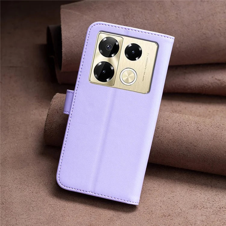 BINFEN COLOR BF17 For Infinix Note 40 Pro+ / Note 40 Pro 5G / 4G Slim-Fit PU Leather Case Stand Flip Phone Cover