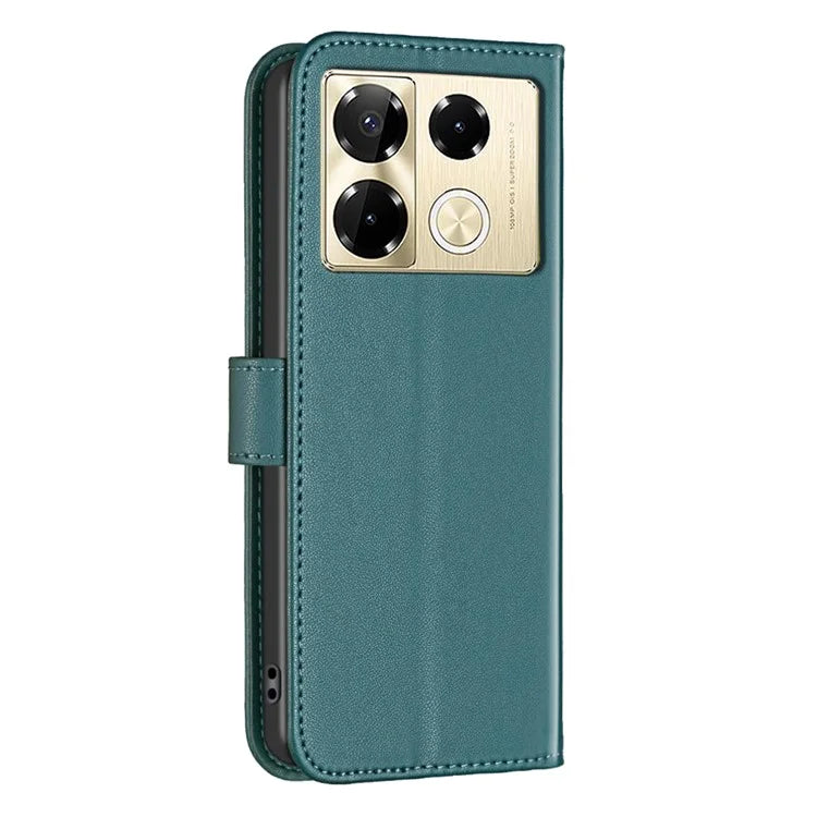 BINFEN COLOR BF17 For Infinix Note 40 Pro+ / Note 40 Pro 5G / 4G Slim-Fit PU Leather Case Stand Flip Phone Cover