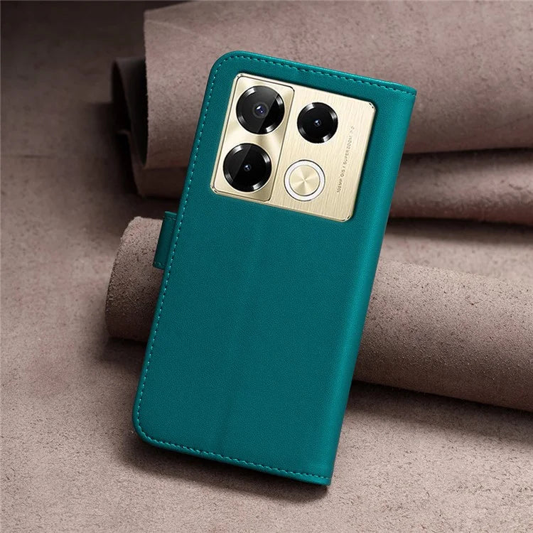 BINFEN COLOR BF17 For Infinix Note 40 Pro+ / Note 40 Pro 5G / 4G Slim-Fit PU Leather Case Stand Flip Phone Cover