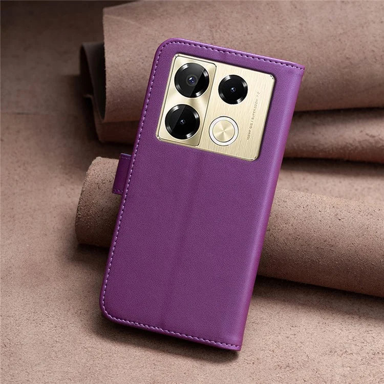 BINFEN COLOR BF17 For Infinix Note 40 Pro+ / Note 40 Pro 5G / 4G Slim-Fit PU Leather Case Stand Flip Phone Cover