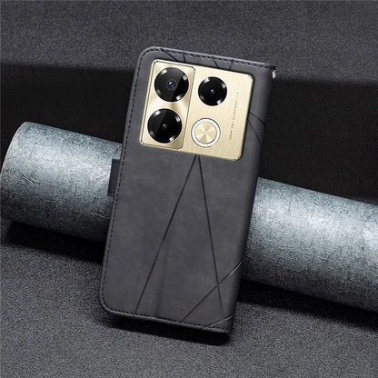 BINFEN COLOR BF05 For Infinix Note 40 Pro 4G / 5G / Note 40 Pro+ Geometric Leather Wallet Cover
