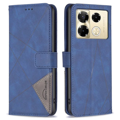BINFEN COLOR BF05 For Infinix Note 40 Pro 4G / 5G / Note 40 Pro+ Geometric Leather Wallet Cover