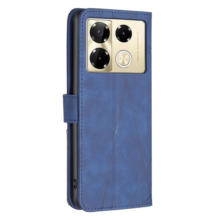 BINFEN COLOR BF05 For Infinix Note 40 Pro 4G / 5G / Note 40 Pro+ Geometric Leather Wallet Cover
