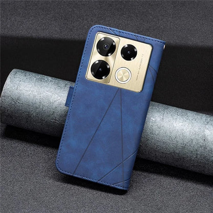 BINFEN COLOR BF05 For Infinix Note 40 Pro 4G / 5G / Note 40 Pro+ Geometric Leather Wallet Cover