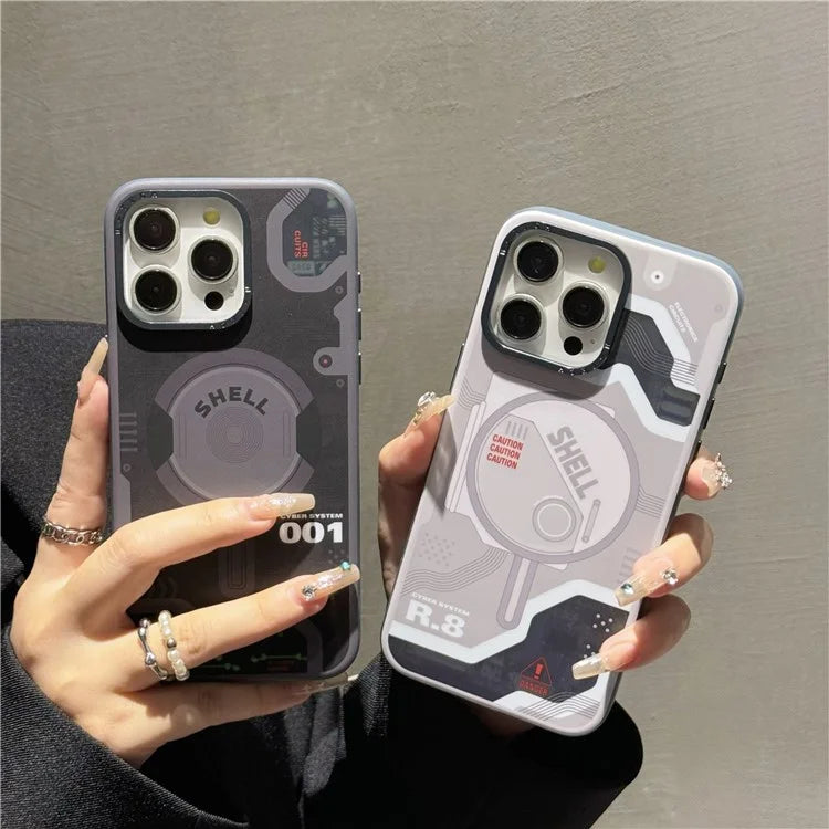 For iPhone 13 Pro Max Case Compatible with MagSafe Electronic Board Pattern PC+TPU Phone Cover