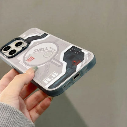 For iPhone 14 Pro Max Case Electronic Board Pattern PC+TPU Phone Cover Magnetic Shell