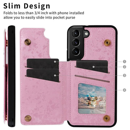 For Samsung Galaxy S21+ 5G Kickstand Case Pattern Printing Card Slots Phone Back Shell