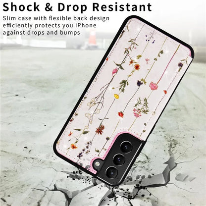For Samsung Galaxy S21+ 5G Kickstand Case Pattern Printing Card Slots Phone Back Shell