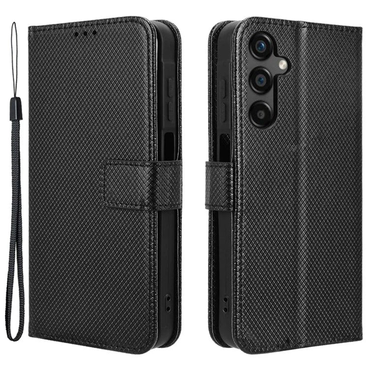 For Samsung Galaxy M55 5G / C55 5G / F55 5G Case Diamond Texture PU Leather Wallet Phone Cover TPU Inner Shell