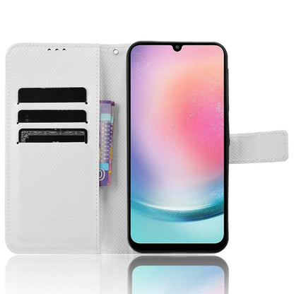 For Samsung Galaxy M55 5G / C55 5G / F55 5G Case Diamond Texture PU Leather Wallet Phone Cover TPU Inner Shell