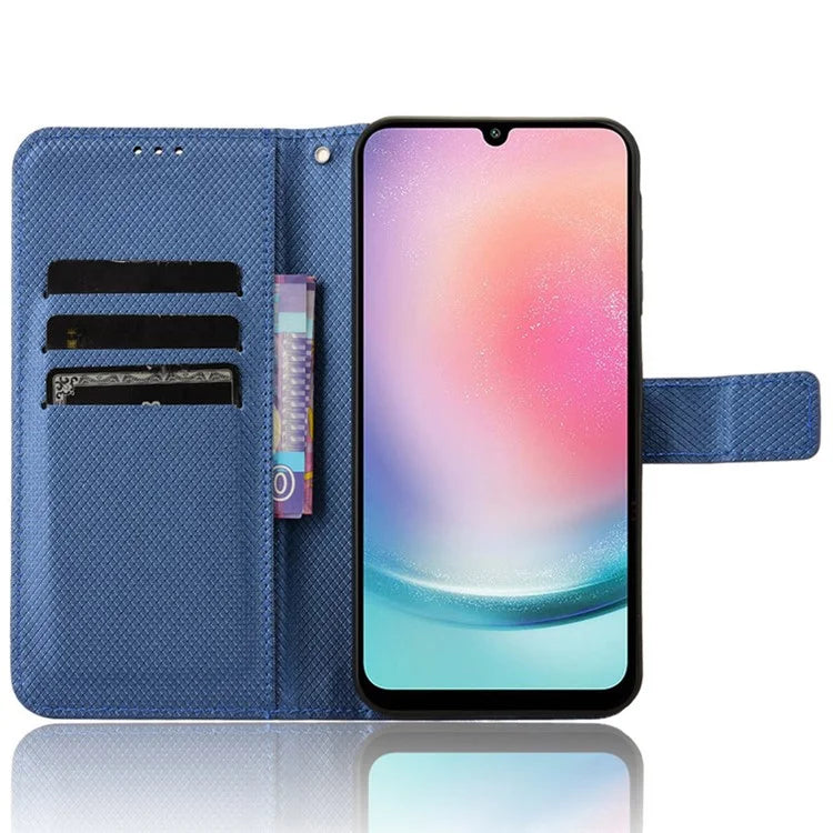 For Samsung Galaxy M55 5G / C55 5G / F55 5G Case Diamond Texture PU Leather Wallet Phone Cover TPU Inner Shell