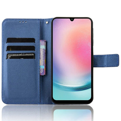 For Samsung Galaxy M55 5G / C55 5G / F55 5G Case Diamond Texture PU Leather Wallet Phone Cover TPU Inner Shell