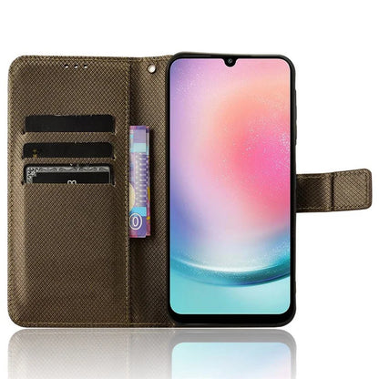 For Samsung Galaxy M55 5G / C55 5G / F55 5G Case Diamond Texture PU Leather Wallet Phone Cover TPU Inner Shell