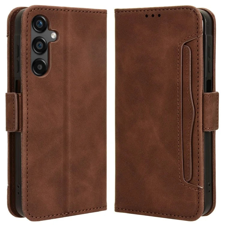 For Samsung Galaxy M55 5G / C55 5G / F55 5G Leather Case Multiple Card Slots Wallet Flip Phone Cover