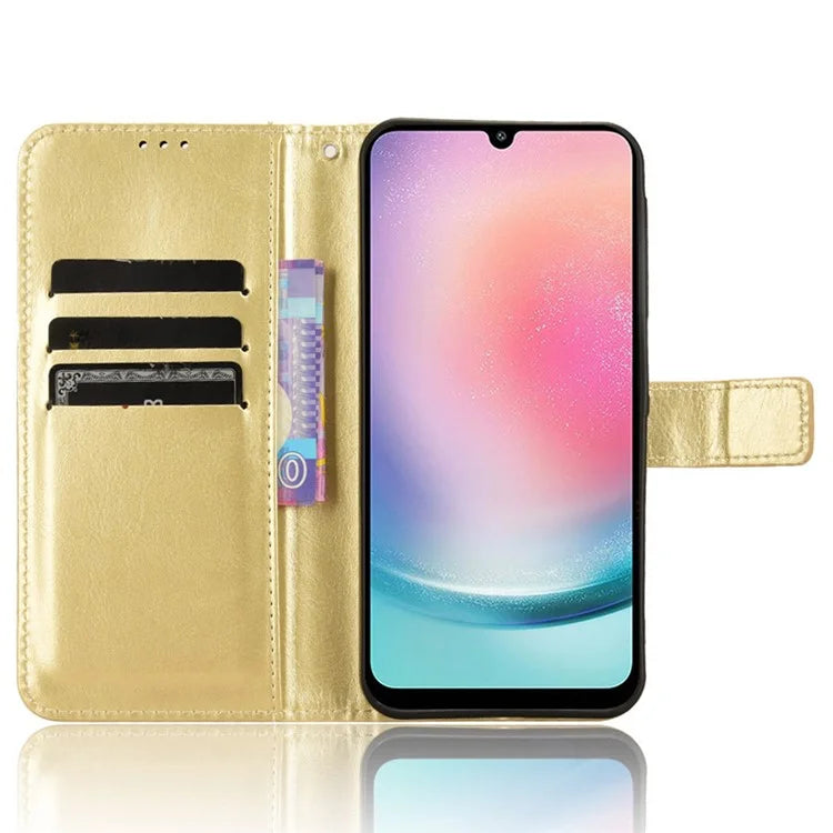For Samsung Galaxy M55 5G / C55 5G / F55 5G Case Crazy Horse Texture Leather Phone Cover with Wallet Stand