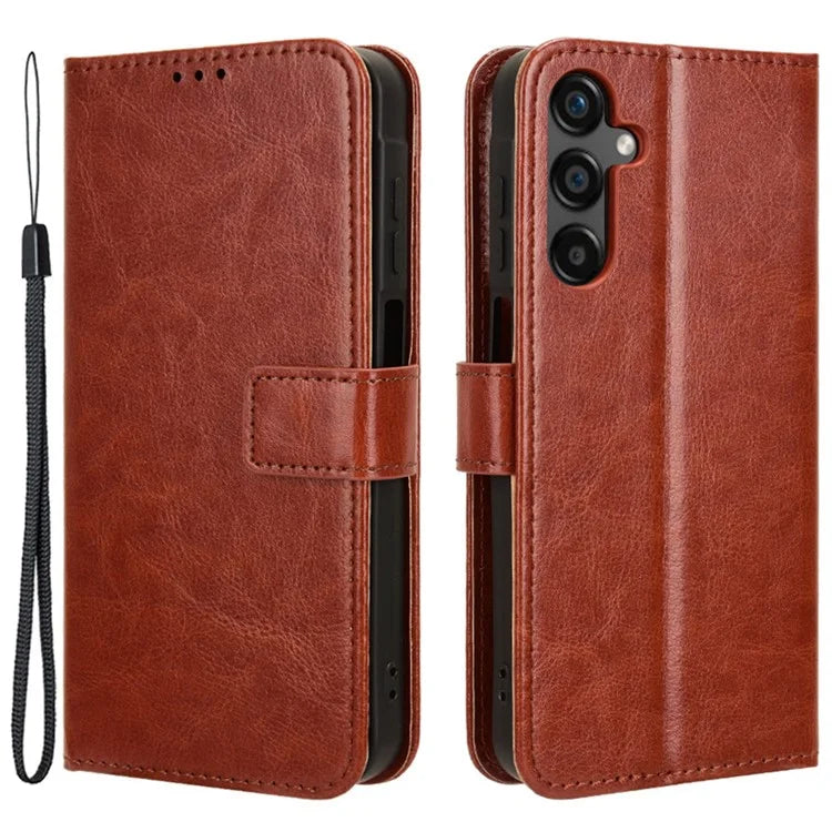 For Samsung Galaxy M55 5G / C55 5G / F55 5G Case Crazy Horse Texture Leather Phone Cover with Wallet Stand