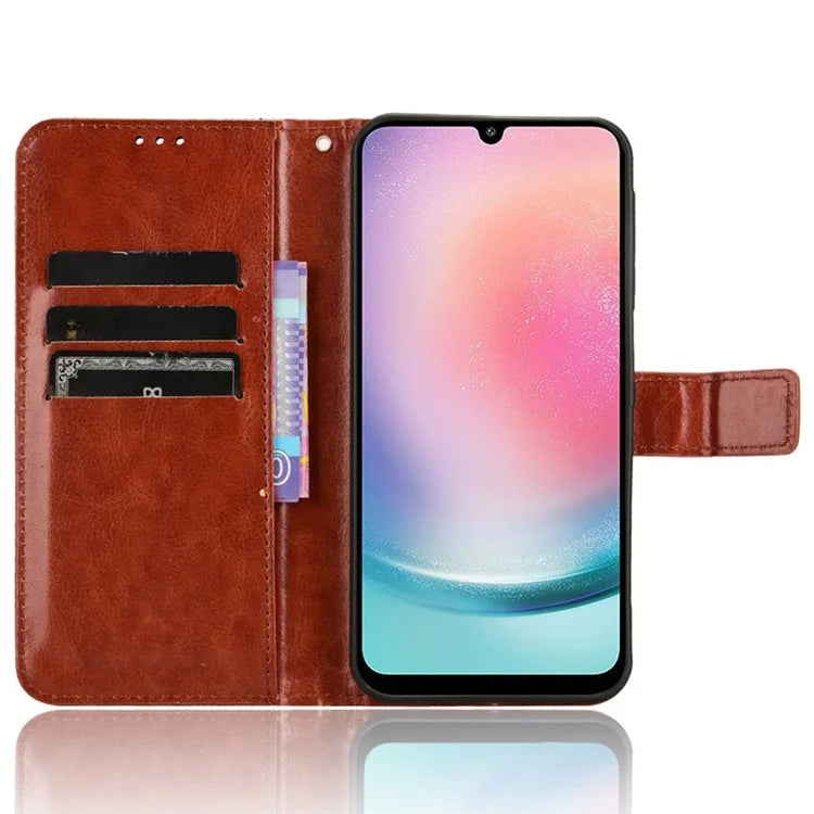 For Samsung Galaxy M55 5G / C55 5G / F55 5G Case Crazy Horse Texture Leather Phone Cover with Wallet Stand