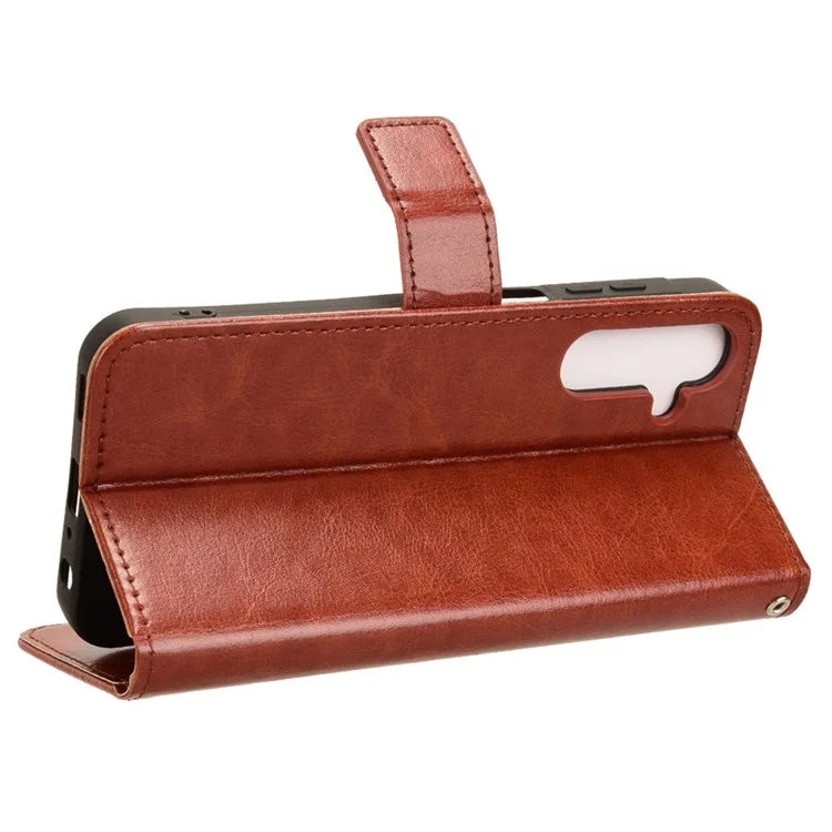 For Samsung Galaxy M55 5G / C55 5G / F55 5G Case Crazy Horse Texture Leather Phone Cover with Wallet Stand
