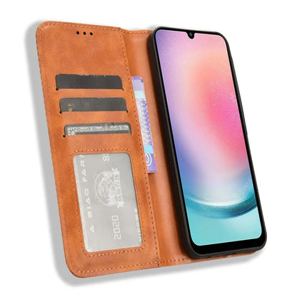 For Samsung Galaxy M55 5G / C55 5G / F55 5G Wallet Phone Case Retro Leather Flip Cover