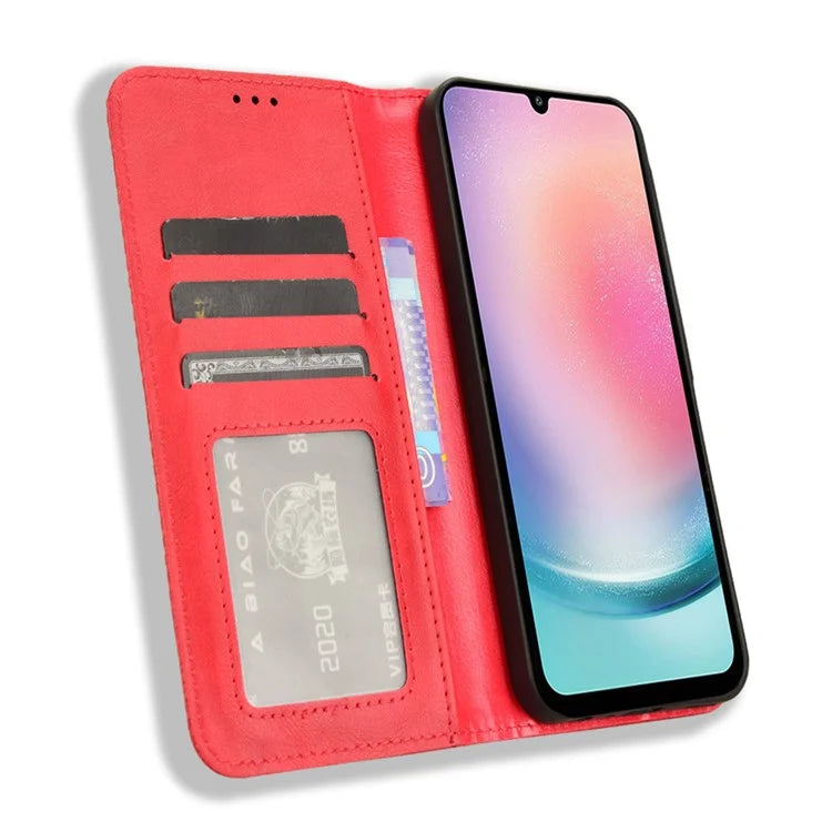 For Samsung Galaxy M55 5G / C55 5G / F55 5G Wallet Phone Case Retro Leather Flip Cover