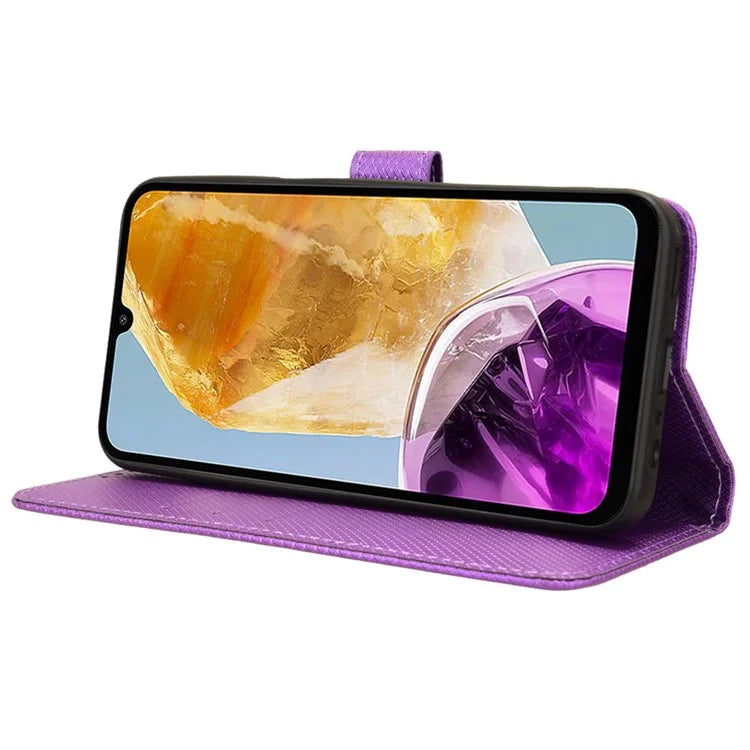 For Samsung Galaxy F15 5G / M15 5G Wallet Case Diamond Texture Leather Phone Cover
