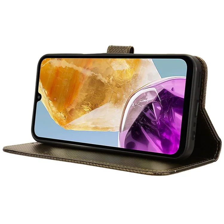 For Samsung Galaxy F15 5G / M15 5G Wallet Case Diamond Texture Leather Phone Cover