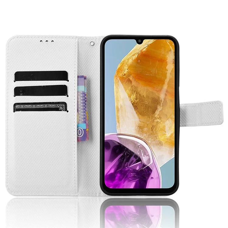 For Samsung Galaxy F15 5G / M15 5G Wallet Case Diamond Texture Leather Phone Cover