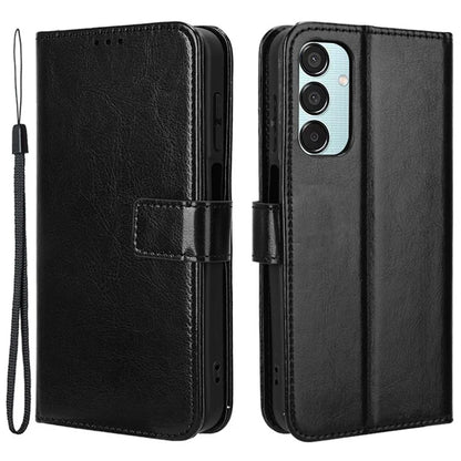 For Samsung Galaxy F15 5G / M15 5G Case Bump Proof PU Leather Crazy Horse Texture Phone Cover