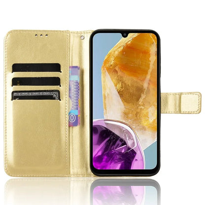 For Samsung Galaxy F15 5G / M15 5G Case Bump Proof PU Leather Crazy Horse Texture Phone Cover