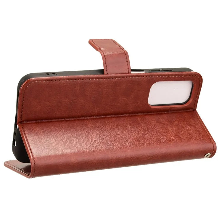 For Samsung Galaxy F15 5G / M15 5G Case Bump Proof PU Leather Crazy Horse Texture Phone Cover