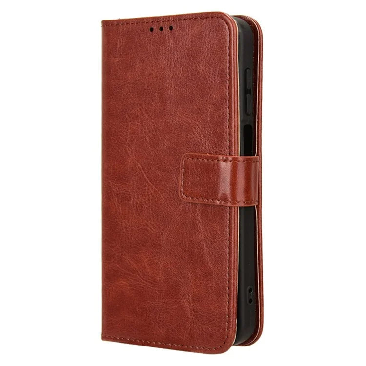 For Samsung Galaxy F15 5G / M15 5G Case Bump Proof PU Leather Crazy Horse Texture Phone Cover