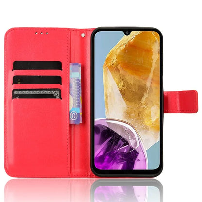 For Samsung Galaxy F15 5G / M15 5G Case Bump Proof PU Leather Crazy Horse Texture Phone Cover