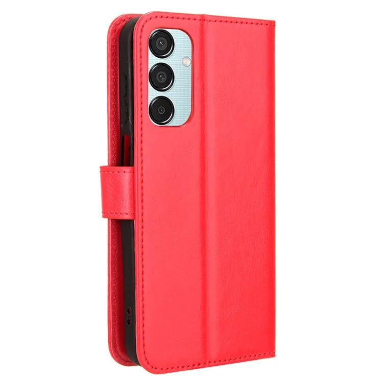 For Samsung Galaxy F15 5G / M15 5G Case Bump Proof PU Leather Crazy Horse Texture Phone Cover
