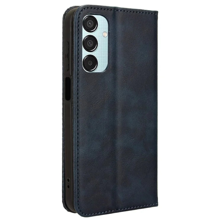 For Samsung Galaxy F15 5G / M15 5G Case Vintage PU Leather Folio Phone Cover with Cash / Card Slots