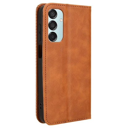 For Samsung Galaxy F15 5G / M15 5G Case Vintage PU Leather Folio Phone Cover with Cash / Card Slots