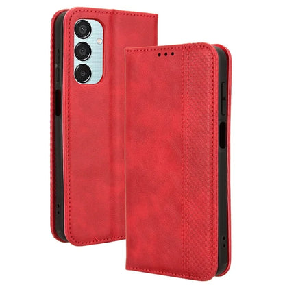 For Samsung Galaxy F15 5G / M15 5G Case Vintage PU Leather Folio Phone Cover with Cash / Card Slots