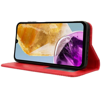 For Samsung Galaxy F15 5G / M15 5G Case Vintage PU Leather Folio Phone Cover with Cash / Card Slots