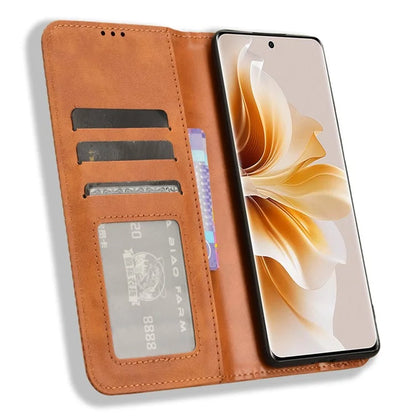 For Oppo F27 Pro 5G / Oppo F27 Pro+ 5G / A3 Pro (China) 5G Case Retro Leather Drop-Resistant Phone Wallet Cover