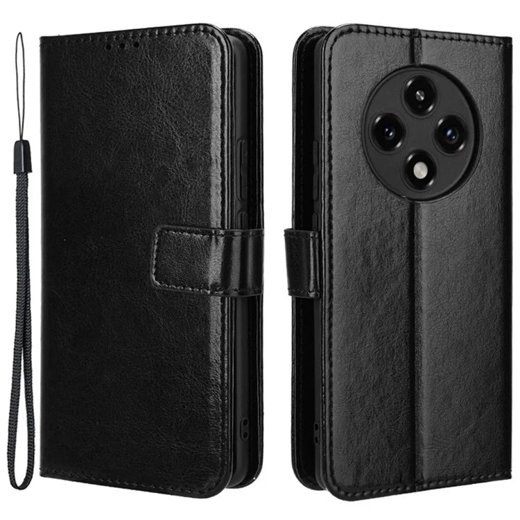 For Oppo F27 Pro 5G / Oppo F27 Pro+ 5G / A3 Pro (China) 5G Wallet Case Card Slots Leather Phone Cover Crazy Horse Texture