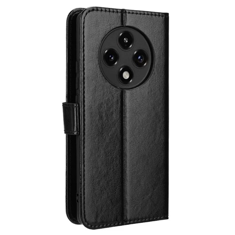 For Oppo F27 Pro 5G / Oppo F27 Pro+ 5G / A3 Pro (China) 5G Wallet Case Card Slots Leather Phone Cover Crazy Horse Texture