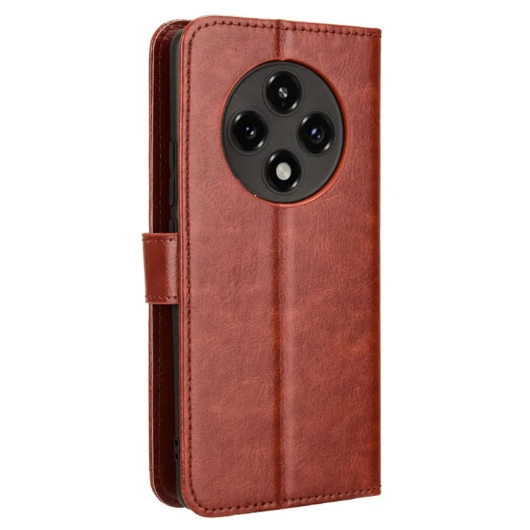 For Oppo F27 Pro 5G / Oppo F27 Pro+ 5G / A3 Pro (China) 5G Wallet Case Card Slots Leather Phone Cover Crazy Horse Texture