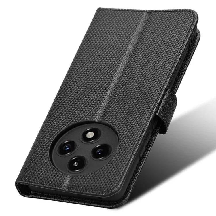 For Oppo F27 Pro 5G / Oppo F27 Pro+ 5G / A3 Pro (China) 5G Case Diamond Texture PU Leather Wallet Phone Cover TPU Inner Shell