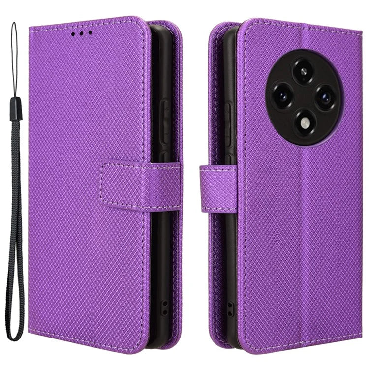 For Oppo F27 Pro 5G / Oppo F27 Pro+ 5G / A3 Pro (China) 5G Case Diamond Texture PU Leather Wallet Phone Cover TPU Inner Shell