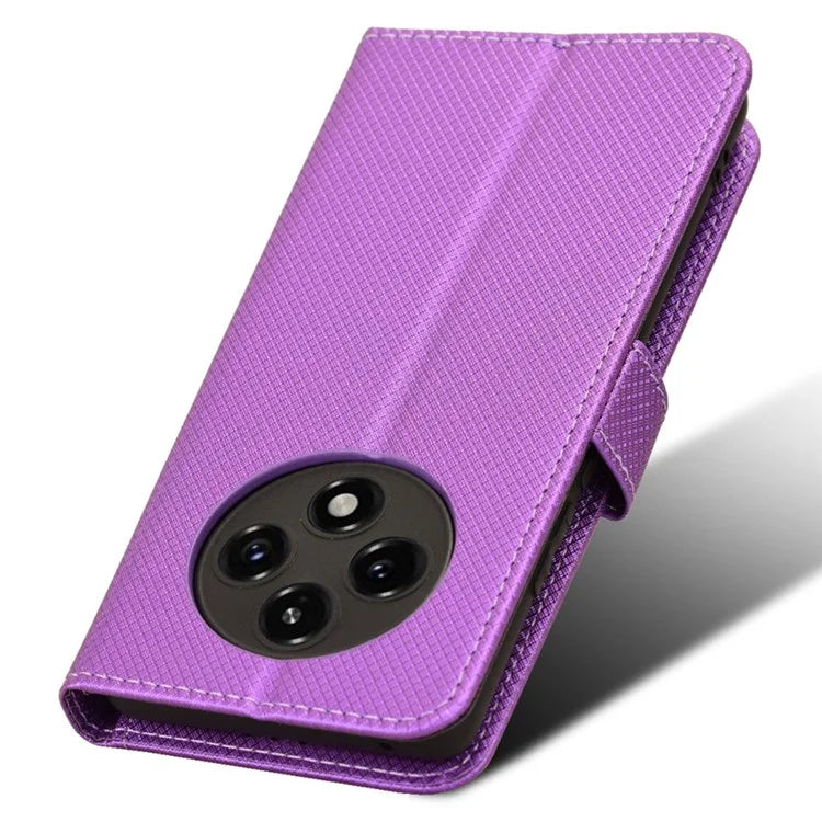 For Oppo F27 Pro 5G / Oppo F27 Pro+ 5G / A3 Pro (China) 5G Case Diamond Texture PU Leather Wallet Phone Cover TPU Inner Shell