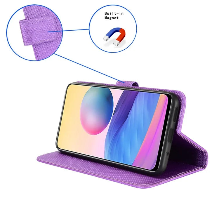 For Oppo F27 Pro 5G / Oppo F27 Pro+ 5G / A3 Pro (China) 5G Case Diamond Texture PU Leather Wallet Phone Cover TPU Inner Shell