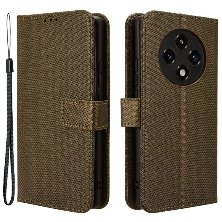For Oppo F27 Pro 5G / Oppo F27 Pro+ 5G / A3 Pro (China) 5G Case Diamond Texture PU Leather Wallet Phone Cover TPU Inner Shell