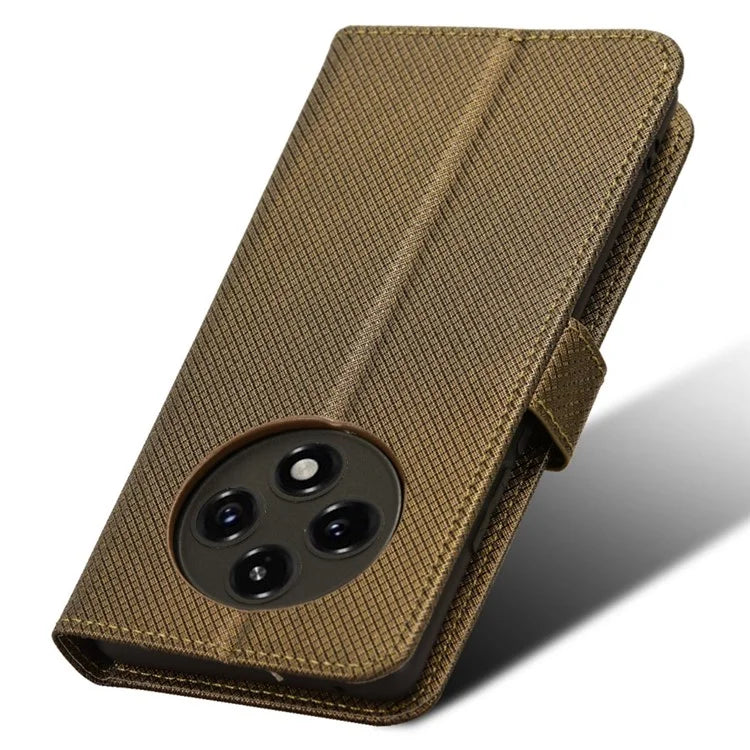 For Oppo F27 Pro 5G / Oppo F27 Pro+ 5G / A3 Pro (China) 5G Case Diamond Texture PU Leather Wallet Phone Cover TPU Inner Shell