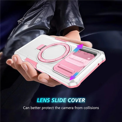 For Samsung Galaxy S20 FE 4G / FE 5G / S20 Lite / S20 FE 2022 Magnetic Case PC+TPU Phone Shell with Slide Camera Lid